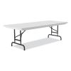 Adjustable Folding Tables, Rectangular, 96" x 30" x 22" to 32", Gray Top, Black Legs, 4/Pallet, Ships in 4-6 Business Days10