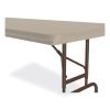 Adjustable Folding Tables, Rectangular, 96" x 30" x 22" to 32", Mocha Top, Brown Legs, 4/Pallet, Ships in 4-6 Business Days4