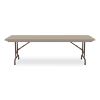 Adjustable Folding Tables, Rectangular, 96" x 30" x 22" to 32", Mocha Top, Brown Legs, 4/Pallet, Ships in 4-6 Business Days7