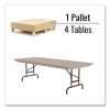 Adjustable Folding Tables, Rectangular, 96" x 30" x 22" to 32", Mocha Top, Brown Legs, 4/Pallet, Ships in 4-6 Business Days13