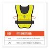 Chill-Its 6687 Economy Dry Evaporative Cooling Elastic Waist Vest, Nylon, Large/X-Large, Lime, Ships in 1-3 Business Days6
