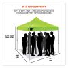 Shax 6000 Heavy-Duty Pop-Up Tent, Single Skin, 10 ft x 10 ft, Polyester/Steel, Lime, Ships in 1-3 Business Days2