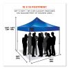Shax 6000 Heavy-Duty Pop-Up Tent, Single Skin, 10 ft x 10 ft, Polyester/Steel, Blue, Ships in 1-3 Business Days2