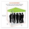Shax 6010 Lightweight Pop-Up Tent, Single Skin, 10 ft x 10 ft, Polyester/Steel, Lime, Ships in 1-3 Business Days2