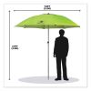 Shax 6100 Lightweight Work Umbrella, 90" Span, 92.4" Long, Lime Canopy, Ships in 1-3 Business Days3