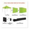 Shax 6053 Enclosed Pop-Up Tent Kit, Single Skin, 10 ft x 10 ft, Polyester/Steel, Lime, Ships in 1-3 Business Days2