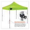 Shax 6053 Enclosed Pop-Up Tent Kit, Single Skin, 10 ft x 10 ft, Polyester/Steel, Lime, Ships in 1-3 Business Days6