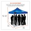 Shax 6053 Enclosed Pop-Up Tent Kit, Single Skin, 10 ft x 10 ft, Polyester/Steel, Blue, Ships in 1-3 Business Days3