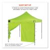 Shax 6096 Pop-Up Tent Sidewall with Zipper, Single Skin, 10 ft x 10 ft, Polyester, Lime, Ships in 1-3 Business Days5