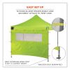 Shax 6092 Pop-Up Tent Sidewall with Mesh Window, Single Skin, 10 ft x 10 ft, Polyester, Lime, Ships in 1-3 Business Days4