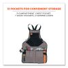 Arsenal 5705 Extended Length Canvas Tool Apron, 13 Compartments, 25.5 x 34, Canvas, Gray, Ships in 1-3 Business Days2