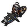Arsenal 5843 Tool Backpack Dual Compartment, 26 Comp, 8.5x13.5x18, Ballistic Polyester, Black/Gray,Ships in 1-3 Business Days6