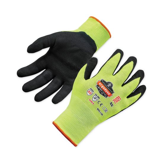 ergodyne® ProFlex 7021 Hi-Vis Nitrile-Coated CR Gloves1