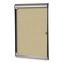 Ghent Silhouette 1 Door Enclosed Vinyl Bulletin Board with Satin Frame1