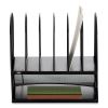 Safco® Powered Onyx™ Desk Organizer with Two Horizontal and Six Upright Sections3
