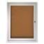 Ghent 1 Door Enclosed Natural Cork Bulletin Board with Satin Frame1