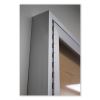 Ghent 1 Door Enclosed Natural Cork Bulletin Board with Satin Frame2