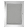 Ghent 1 Door Enclosed Vinyl Bulletin Board with Satin Frame1