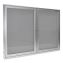 Ghent 2 Door Enclosed Vinyl Bulletin Board with Satin Frame1