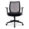 Essentials Mesh Back Fabric Task Chair with Arms, Supports Up to 275 lb, Black Fabric Seat, Black Mesh Back, Black Base2