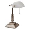 LED Bankers Lamp with Frosted Shade, 14.75" High, Brushed Nickel, Ships in 4-6 Business Days2