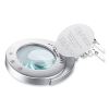 LED Magnifier Lamp with Clamp, Swing Arm, 22" High, Silver, Ships in 4-6 Business Days4