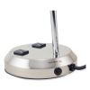 LED Gooseneck Desk Lamp with Charging Outlets, Gooseneck,15" High, Brushed Steel, Ships in 4-6 Business Days6