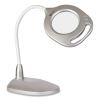 2-in-1 LED Magnifier Floor and Table Light, 39.5" High, Silver/White, Ships in 1-3 Business Days2