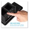 Desktop Organizer w/LED Alarm Clock/Device Charger, 2 Compartments, 10.68 x 4.88 x 4.32, Black, Plastic,Ships in 1-3 Bus Days4