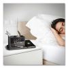 Desktop Organizer w/LED Alarm Clock/Device Charger, 2 Compartments, 10.68 x 4.88 x 4.32, Black, Plastic,Ships in 1-3 Bus Days10