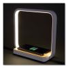 Wireless Charging Station with Night Light, USB, White, Ships in 1-3 Business Days2