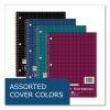 Subject Wirebound Promo Notebook, 1-Subject, 4 sq/in Quad Rule, Asst Cover, (100) 10.5x8 Sheets, 24/CT, Ships in 4-6 Bus Days3