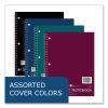 Subject Wirebound Promo Notebook, 1-Subject, Wide/Legal Rule, Asst Cover, (70) 10.5x8 Sheets, 24/CT, Ships in 4-6 Bus Days7