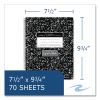 Spring Signature Composition Book, Med/College Rule, Black Marble Cover, (70) 9.75 x 7.5 Sheet, 24/CT, Ships in 4-6 Bus Days2