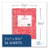 Wirebound Composition Book, 1 Sub, Grade 1 Manuscript Format, Red Cover, (36) 9.75 x 7.5 Sheet, 48/CT, Ships in 4-6 Bus Days4