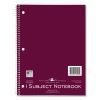 Subject Wirebound Notebook, 1-Subject, Medium/College Rule, Asst Cover, (70) 10.5 x 8 Sheets, 24/CT, Ships in 4-6 Bus Days2