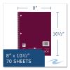 Subject Wirebound Notebook, 1-Subject, Medium/College Rule, Asst Cover, (70) 10.5 x 8 Sheets, 24/CT, Ships in 4-6 Bus Days3