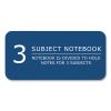 Subject Wirebound Notebook, 3-Subject, Medium/College Rule, Asst Cover, (120) 10.5 x 8 Sheets, 24/CT, Ships in 4-6 Bus Days3