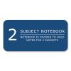 Subject Wirebound Notebook, 2-Subject, Medium/College Rule, Asst Cover, (100) 11 x 9 Sheets, 24/Carton, Ships in 4-6 Bus Days3