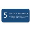 Subject Wirebound Notebook, 5-Subject, Medium/College Rule, Asst Cover, (200) 11 x 9 Sheets, 12/Carton, Ships in 4-6 Bus Days5
