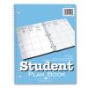 Student Plan Book, Undated, Light Blue Cover, (45) 11 x 8.5 Sheets, 24/Carton, Ships in 4-6 Business Days8