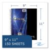 Genesis Notebook, 3-Subject, Medium/College Rule, Randomly Asst Cover Color, (150) 11x9 Sheets, 12/CT, Ships in 4-6 Bus Days9