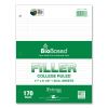 Filler Paper, 3-Hole, 8.5 x 11, College Rule, 170 Sheets/Pack, 12 Packs/Carton, Ships in 4-6 Business Days2