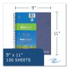 Earthtones BioBased  2 Subject Notebook, Med/College Rule, Random Asst Covers, (100) 11x9 Sheets, 24/CT,Ships in 4-6 Bus Days11