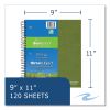 Earthtones BioBased  3 Subject Notebook, Med/College Rule, Random Asst Covers, (120) 11x9 Sheets, 24/CT,Ships in 4-6 Bus Days7