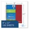 Earthtones BioBased  5 Subject Notebook, Med/College Rule, Random Asst Covers, (160) 11x9 Sheets, 12/CT,Ships in 4-6 Bus Days6