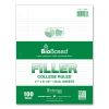 Filler Paper, 3-Hole, 8.5 x 11, College Rule, 100 Sheets/Pack, 24 Packs/Carton, Ships in 4-6 Business Days2