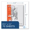 Whitelines Notebook, Medium/College Rule, Gray/Orange Cover, (70) 8.5 x 11 Sheets, 12/Carton, Ships in 4-6 Business Days10