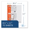 Whitelines Notebook, Quadrille Rule, (5 sq/in), Gray/Orange Cover, (70) 11 x 8.5 Sheets, 12/CT, Ships in 4-6 Business Days6