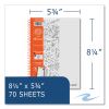 Whitelines Notebook, Dot Rule (5 mm), Gray/Orange Cover, (70) 8.25 x 5.75 Sheets, 12/Carton , Ships in 4-6 Business Days7